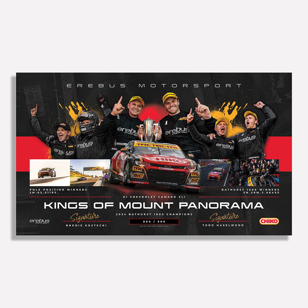 Erebus Motorsport - Kings of Mount Panorama - 2024 Bathurst 1000 Champions Signed Limited Edition Print