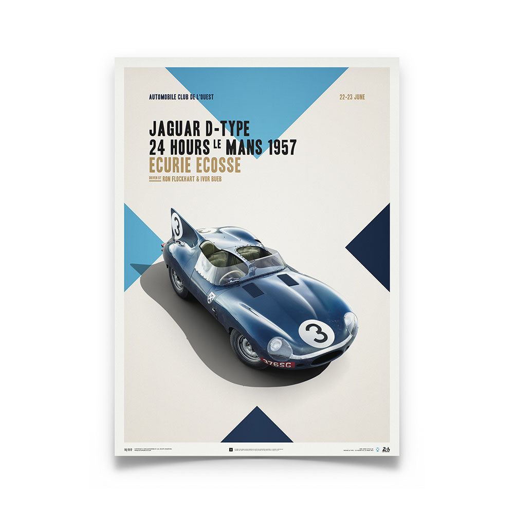 Jaguar D-Type 1957 Tecnomodel 1:18 TM18-157C - Modellini Le Mans Diecast