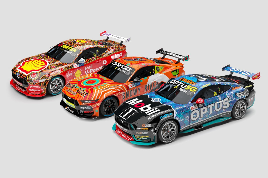 New Model Announcements: 2024 Indigenous Livery Ford Mustang GT Supercars in 1:18 + 1:43 Scales