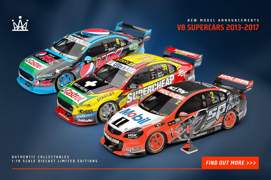 New Model Announcements: 2013-2017 Ford FGX Falcon + Holden VF Commodore V8 Supercars Throwback Range