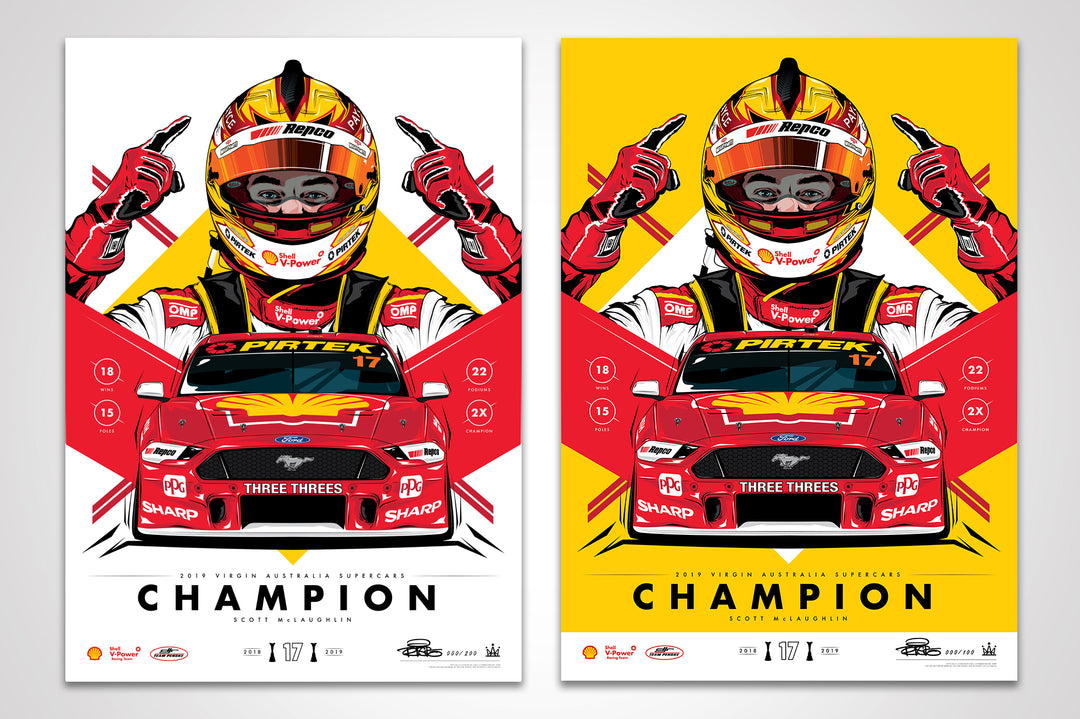 Pre-Order Alert: Shell V-Power Racing Team ‘Scott McLaughlin 2019 Champion’ Illustrated Prints