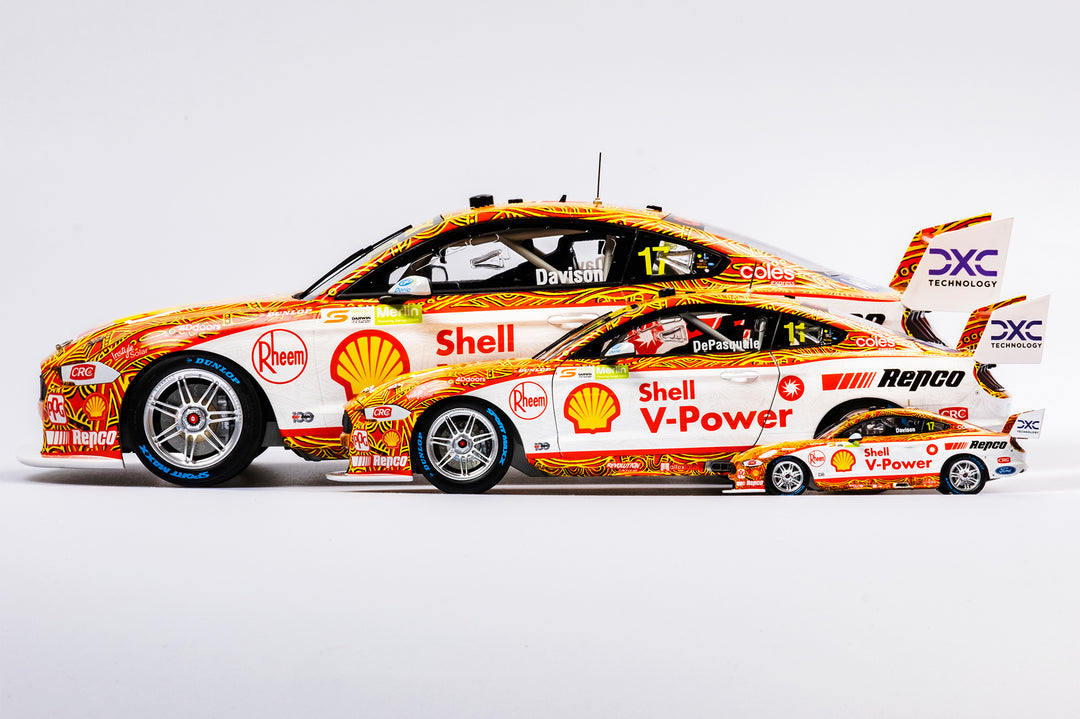 Now In Stock: Shell V-Power Racing Team 2022 Darwin Indigenous Round Mustang Supercars In 3 Scales