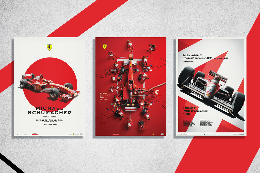 Now In Stock: Unbelievable Michael Schumacher + Ayrton Senna F1 Prints by Automobilist