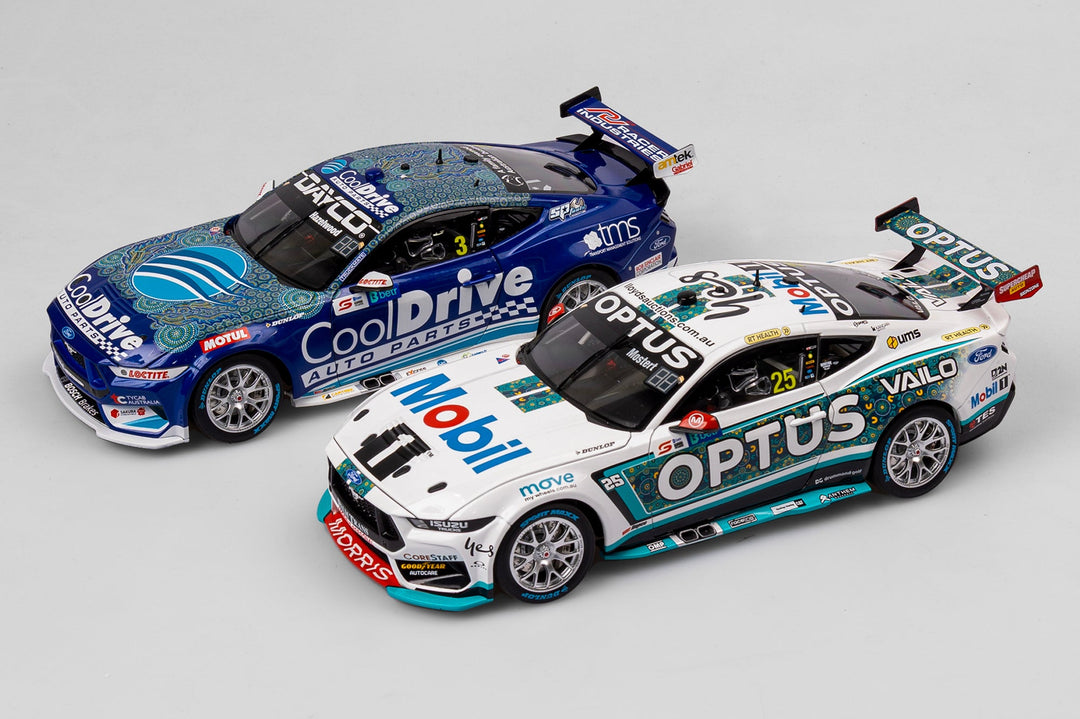 New Model Releases: Mostert and Hazelwood 2023 Darwin Indigenous Round Mustangs In 1:18 Scale