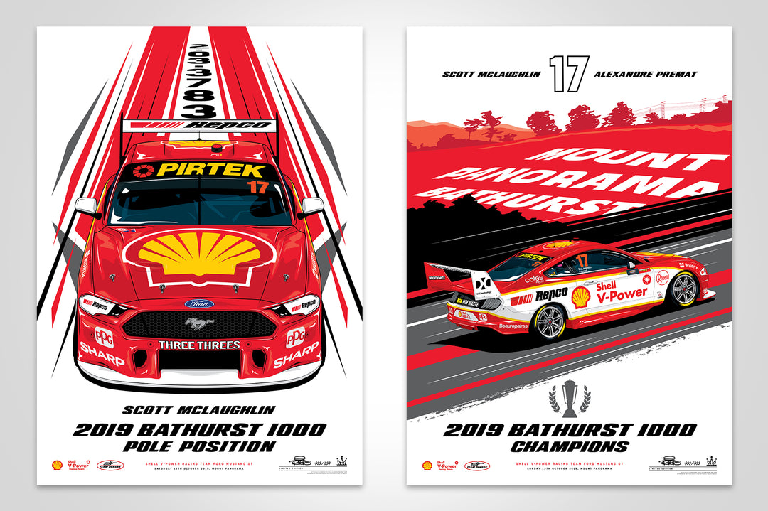 Pre-Order Alert: Shell V-Power Racing Team 2019 Bathurst 1000 Pole and Champions Limited Edition Illustrated Prints