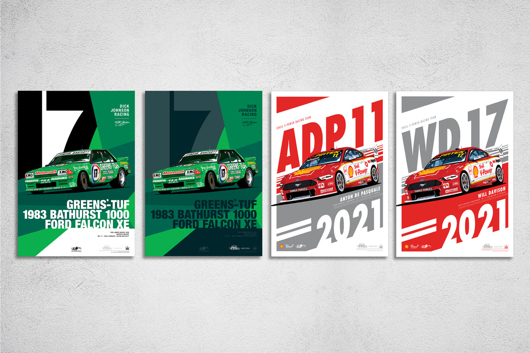Pre-Order Alert: New Greens'-Tuf and 2021 Ford Mustang Prints For Dick Johnson Racing Fans!