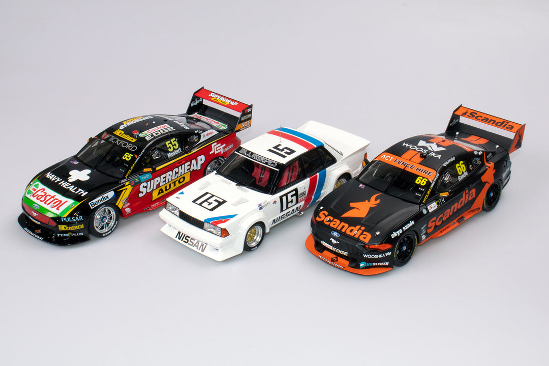 Now In Stock: 1:18 Scale Nissan Bluebird Turbo & Ford Mustang Supercars
