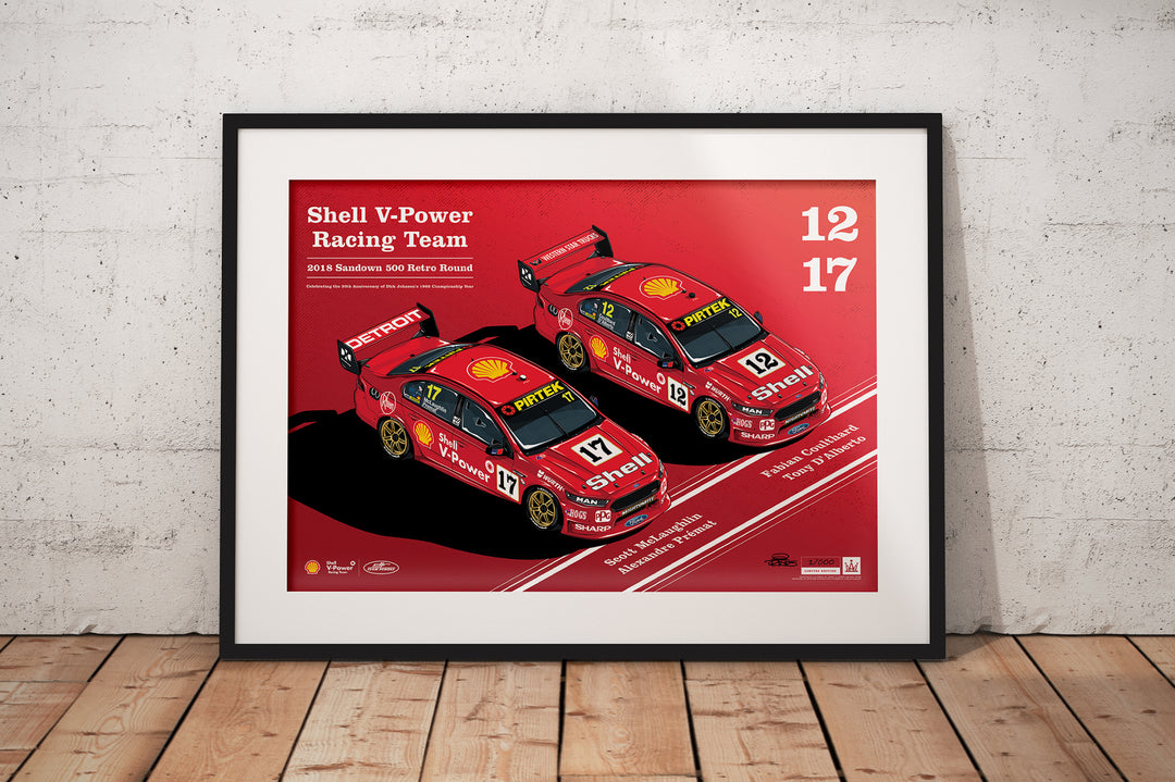 Pre-Order Alert: Shell V-Power Racing Team 2018 Sandown 500 Retro Round Limited Edition Prints