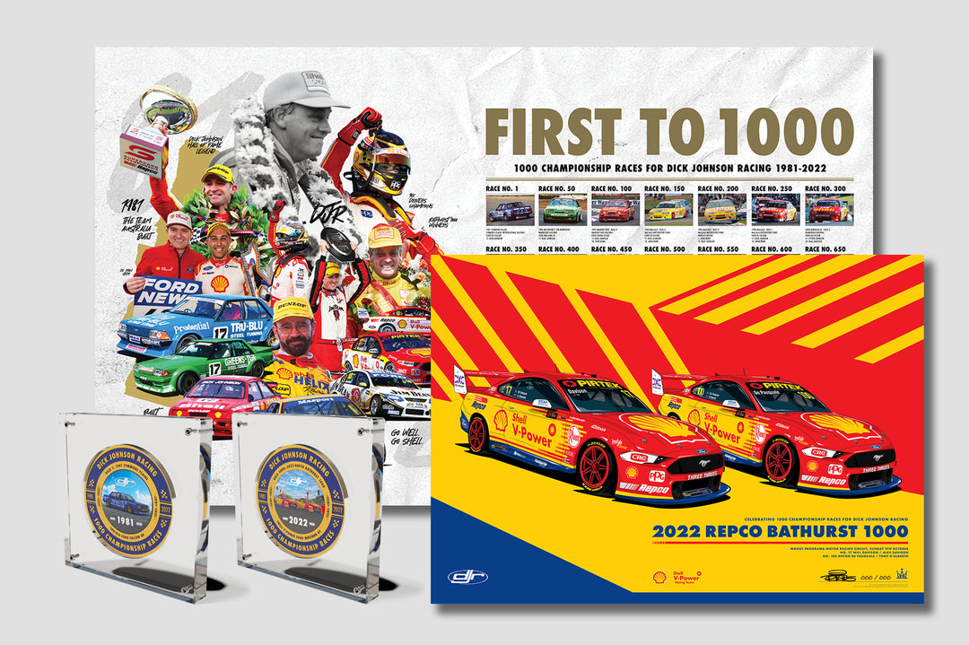 Now Available To Pre-Order: Dick Johnson Racing 1000 Championship Races Signed Prints + Collector Medallion