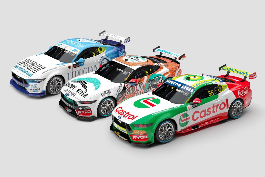 New Model Announcements: Six New 2023/2024 Tickford Racing Ford Mustang GT Supercars in 1:18 + 1:43 Scales