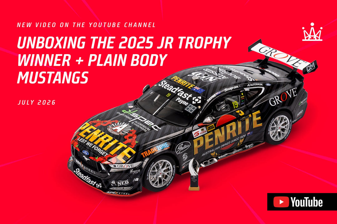 New Youtube Video: Unboxing Two Plain Body Ford Mustangs and The 2025 JR Trophy Winner!
