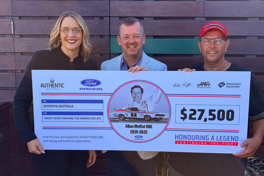 $27,500 Raised for Dementia Australia Through Allan Moffat Tribute Sticker Initiative