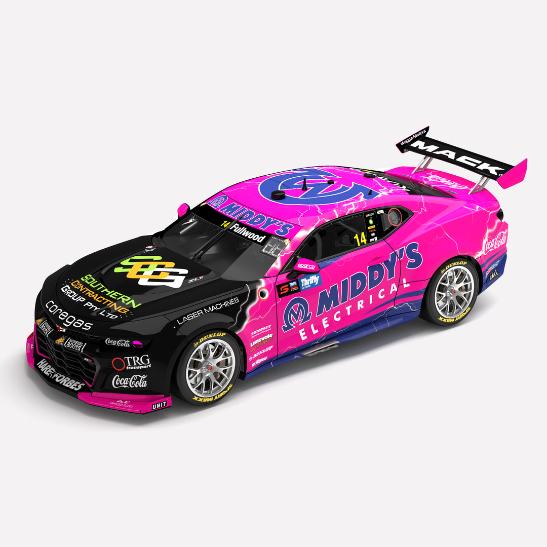 1:18 Brad Jones Racing Middy’s Electrical #14 Chevrolet Camaro ZL1 - 2024 Supercars Championship Season