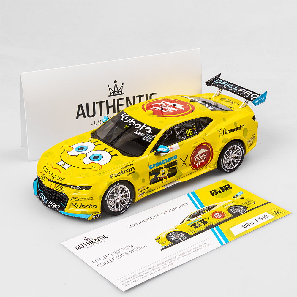 1:18 Brad Jones Racing Pizza Hut #96 SpongeBob SquarePants Chevrolet Camaro ZL1 - 2024 Melbourne SuperSprint (AGP)