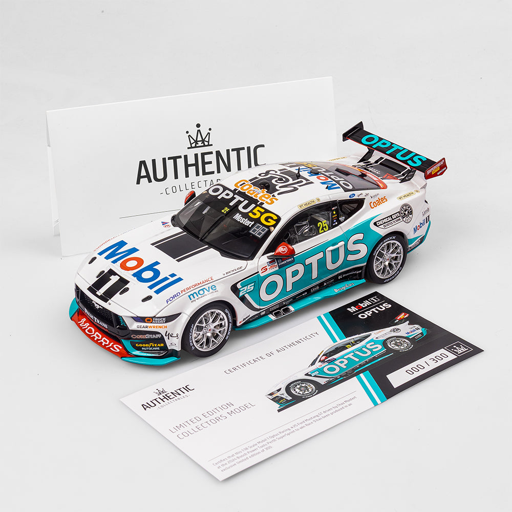 1:18 Mobil 1 Optus Racing #25 Ford Mustang GT - 2024 Perth SuperSprint Race 9 Winner (First Ford Win for WAU)