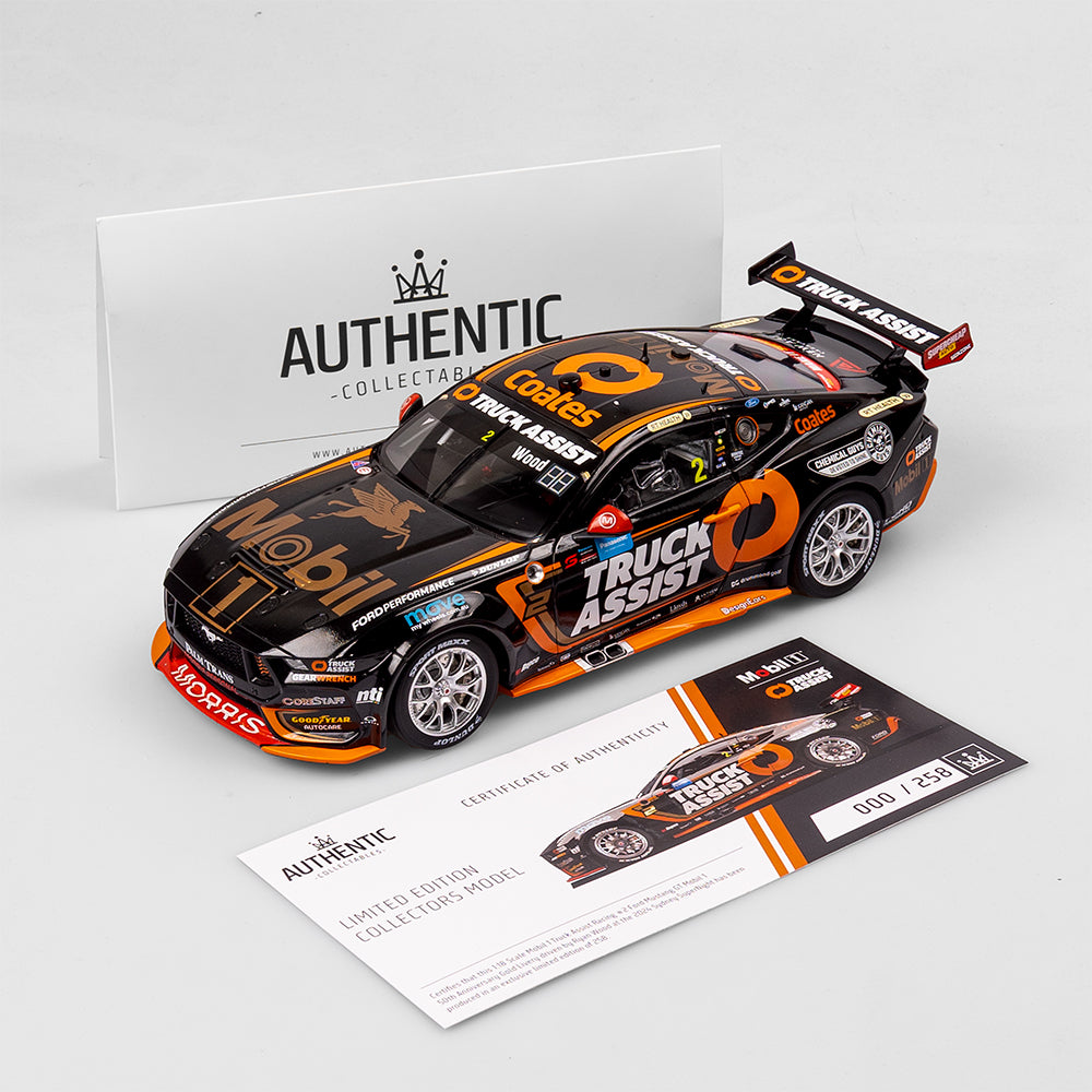 1:18 Mobil 1 Truck Assist Racing #2 Ford Mustang GT - 2024 Sydney SuperNight (Mobil 1 50th Anniversary Gold Livery)