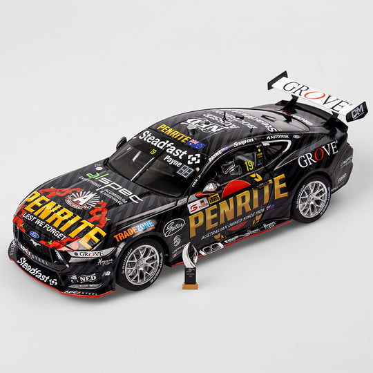 1:18 Penrite Racing ANZAC Appeal #19 Ford Mustang GT - 2025 ITM Taupo Super 440 Jason Richards Trophy Winner
