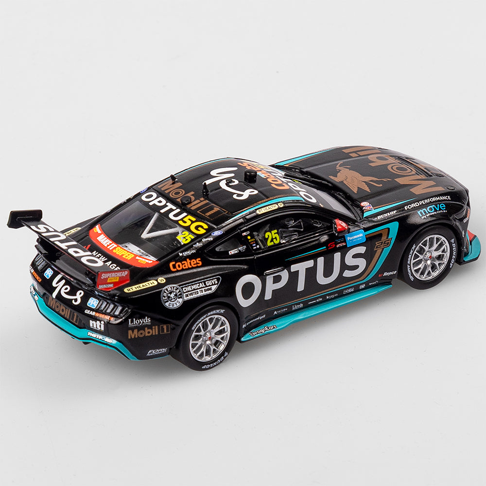 1:43 Mobil 1 Optus Racing #25 Ford Mustang GT - 2024 Sydney SuperNight Clean Sweep (Mobil 1 50th Anniversary Gold Livery)