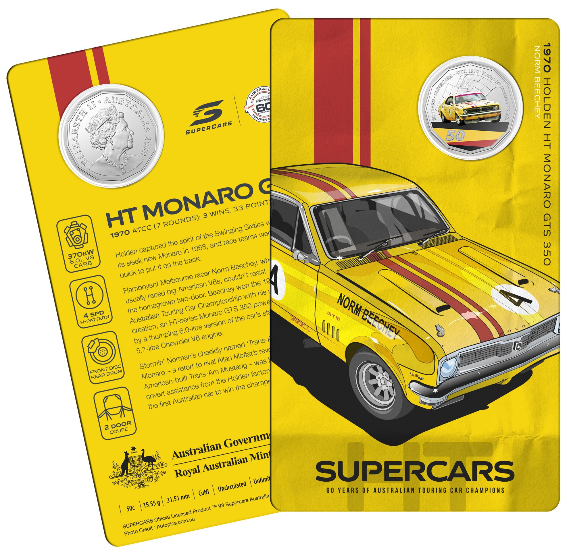 Royal Australian Mint 60 Years of Supercars Nine Coin Collectors