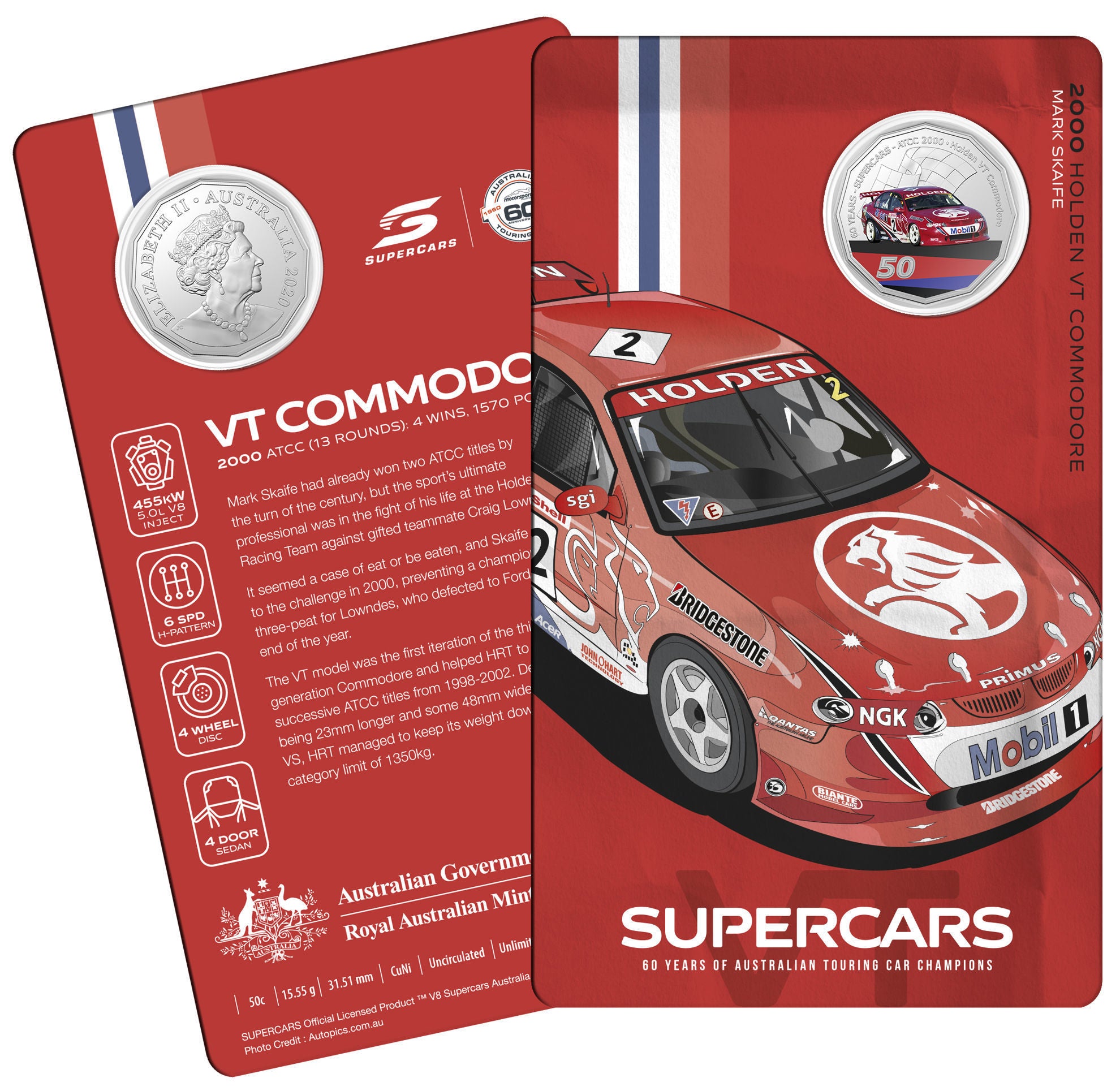 Royal Australian Mint 60 Years of Supercars Nine Coin Collectors