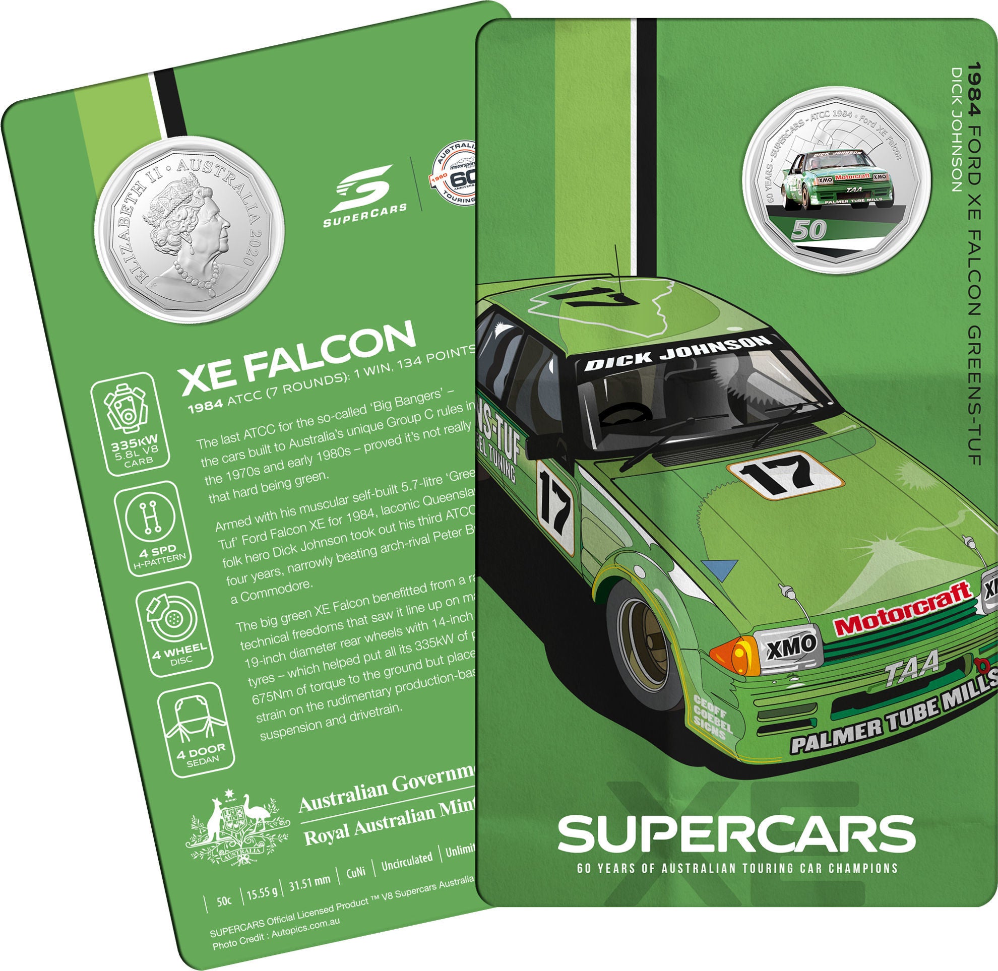 Royal Australian Mint 60 Years of Supercars Nine Coin Collectors