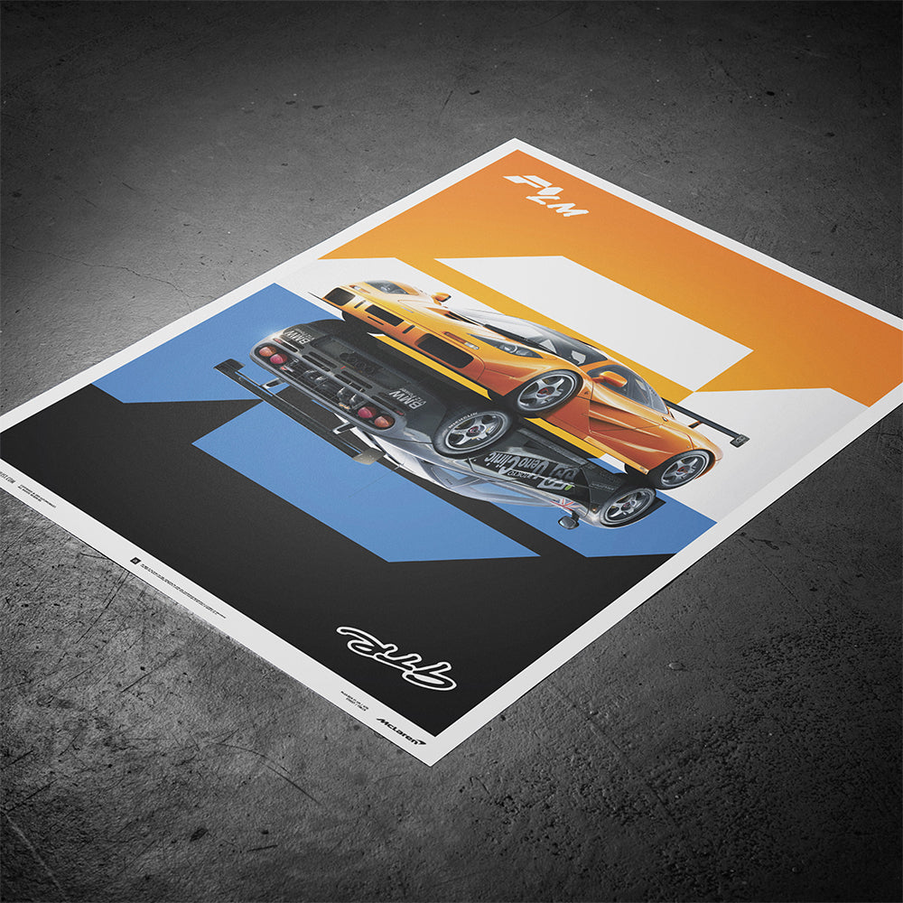 McLaren F1 LM / GTR - Street/Track 180 Degree Print