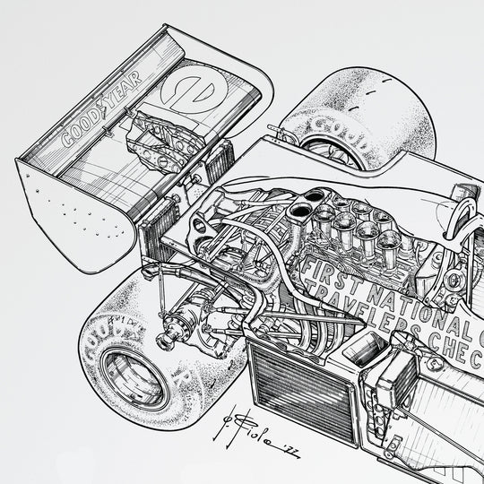 Giorgio Piola Technical Drawing - Tyrrell P34B - 1977 - Unlimited Poster