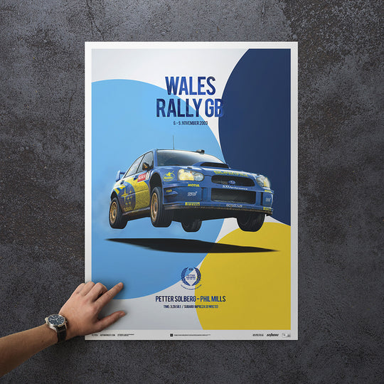 Subaru Impreza WRC 2003 Champion - Petter Solberg - Wales Rally GB - Collector's Edition Print