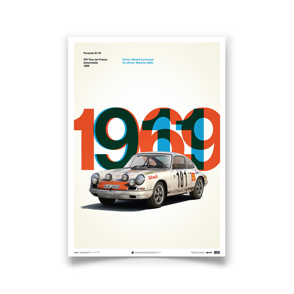 Porsche 911R 1969 Tour De France Automobile Print