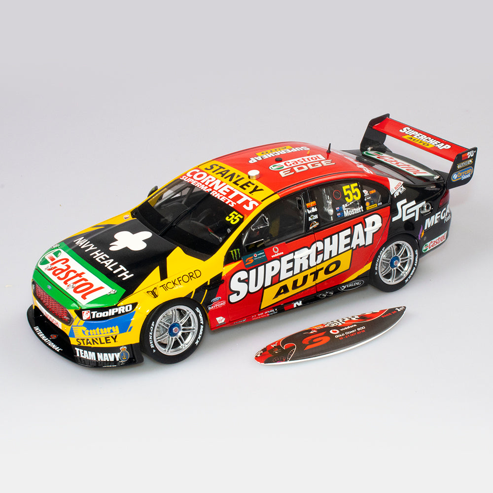 1:18 Supercheap Auto Racing #55 Ford FGX Falcon - 2018 Vodafone Gold Coast 600 Winner - Drivers: Chaz Mostert / James Moffat