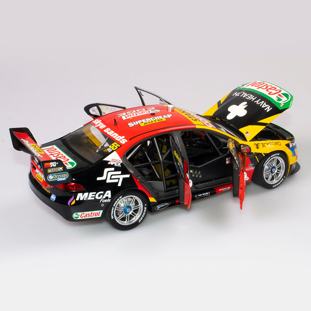 Ford FGX Falcon Supercar – Supercheap Auto Racing #55 – Chaz Mostert / James Moffat – 2018 Sandown 500 Retro Round – Riverina Model Cars Plus Ford FGX Falcon Supercar – Supercheap Auto Racing #55 – Chaz Mostert / James Moffat – 2018 Sandown 500 Retro Round – Riverina Model Cars Plus