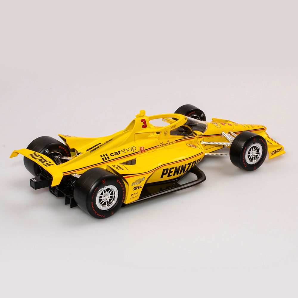 1:18 Team Penske #3 Pennzoil Dallara Chevrolet IndyCar With Driver Figurine - 2022 INDY 500 - Driver: Scott McLaughlin (Signature Edition)