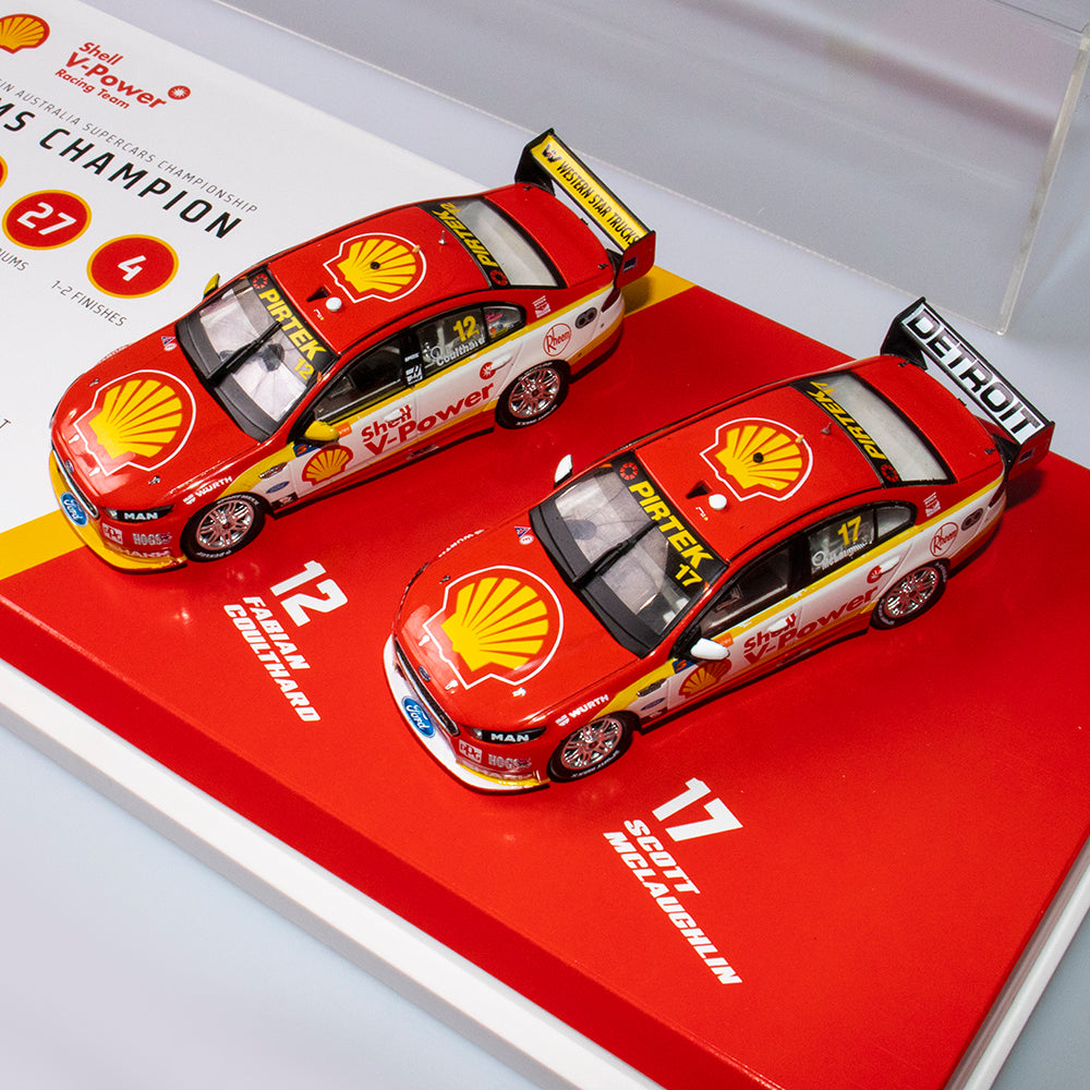 1:43 Shell V-Power Racing Team #12 / #17 Ford FGX Falcon Supercars 2017 Teams Champion Twinset
