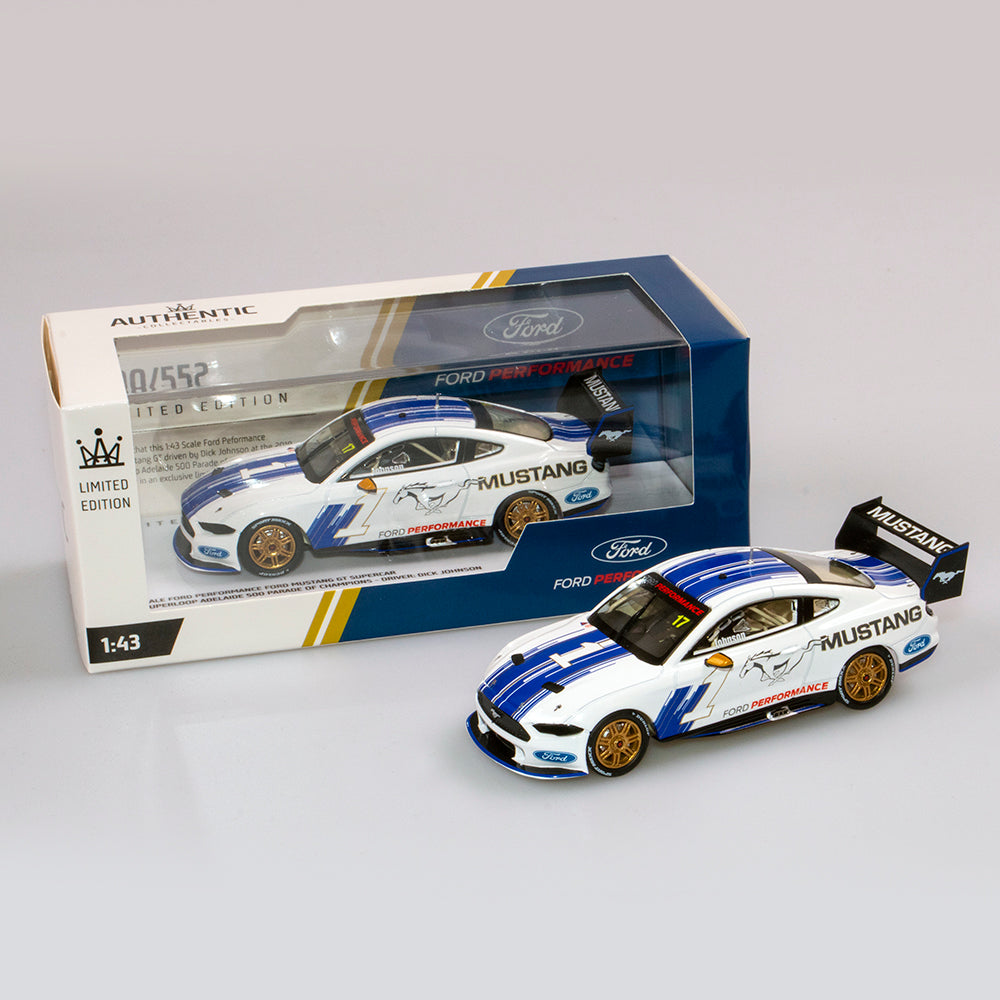 1:43 Ford Performance #17 Ford Mustang GT Supercar - 2019 Adelaide 500 Parade of Champions - Driver: Dick Johnson