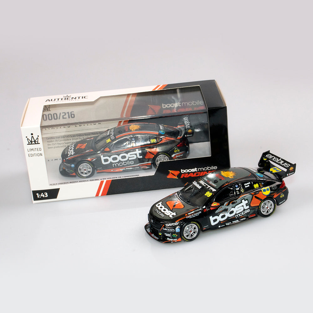 1:43 Scale Erebus Boost Mobile Racing #99 Holden ZB Commodore - 2021 Repco Bathurst 1000 3rd Place