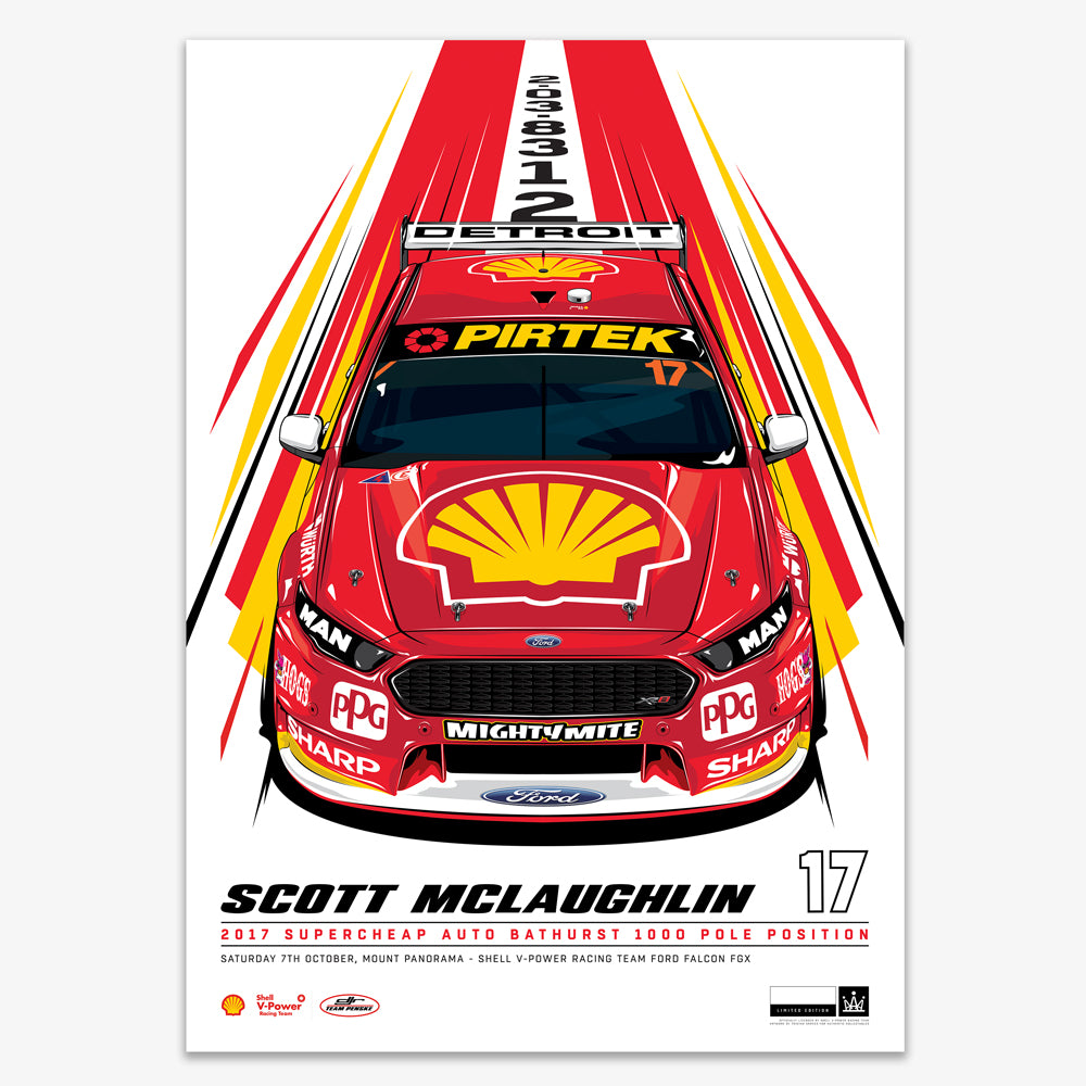 Scott McLaughlin 2017 Bathurst 1000 Pole - Standard Edition Print