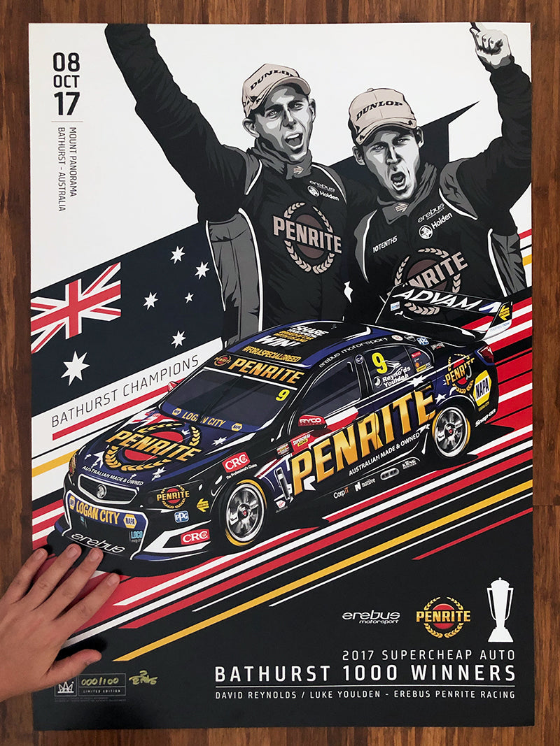 Erebus Penrite Racing 2017 Bathurst 1000 Winner - Variant Edition Print