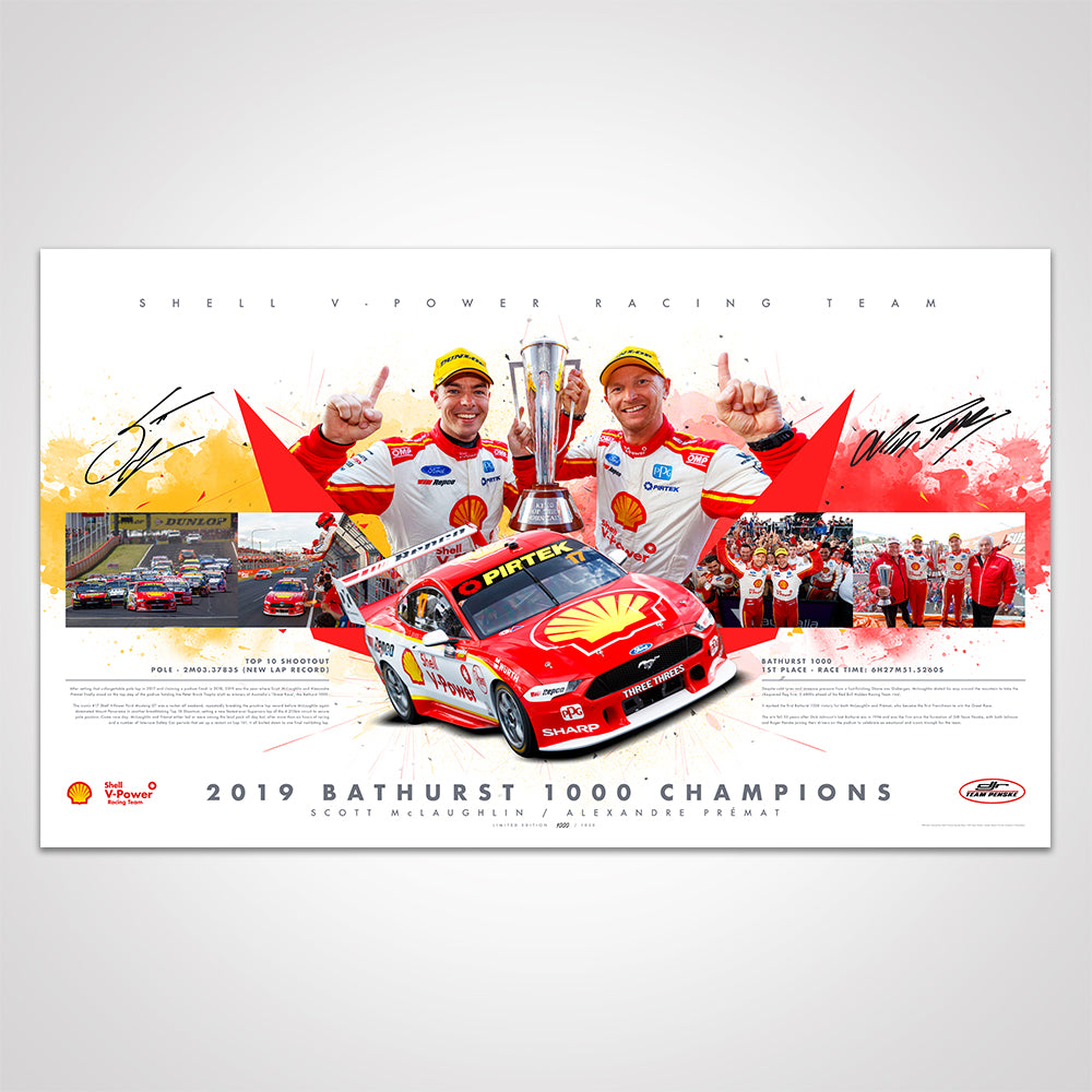 Shell V-Power Racing Team 2019 Bathurst 1000 Champions Signed Limited Edition Print