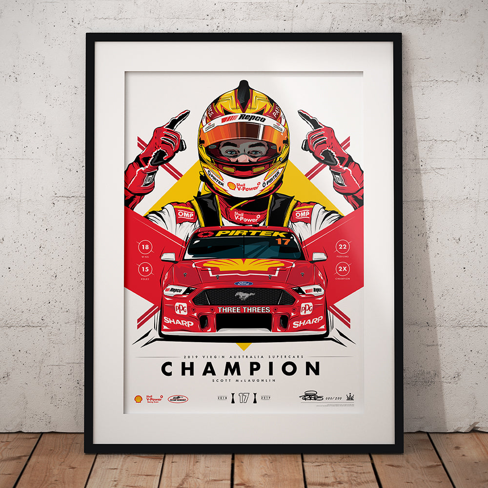 shell v-power racing team scott mclaughlin 'back to... Shell V-Power Racing Team 'Scott McLaughlin 2019 Champion' Illustrated ...