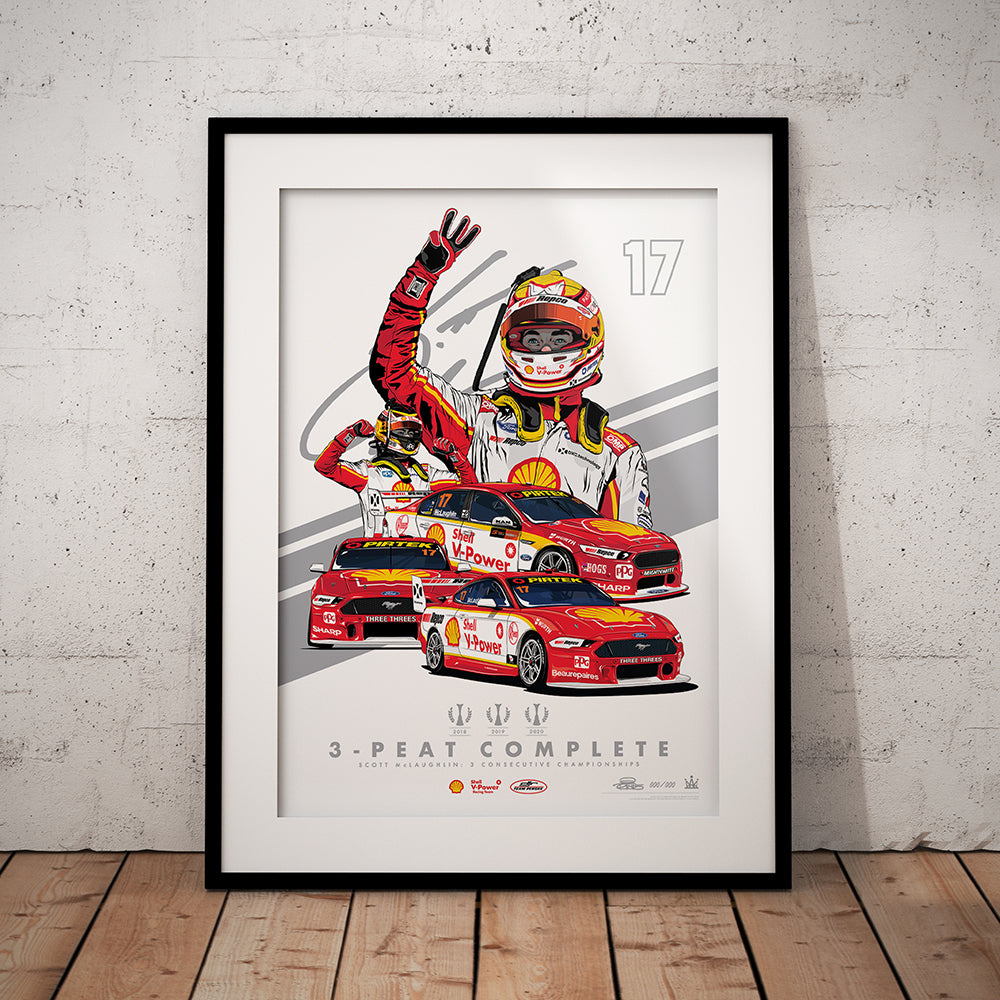 shell v-power racing team scott mclaughlin 'back to... Shell V-Power Racing Team Scott McLaughlin '3-Peat Complete' Metallic ...