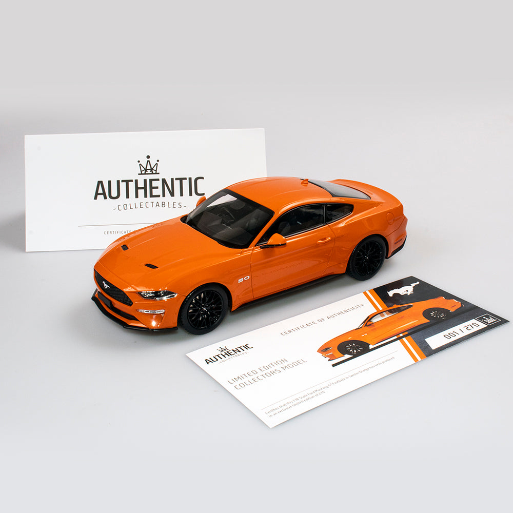 1:18 Ford Mustang GT Fastback - Twister Orange – Authentic