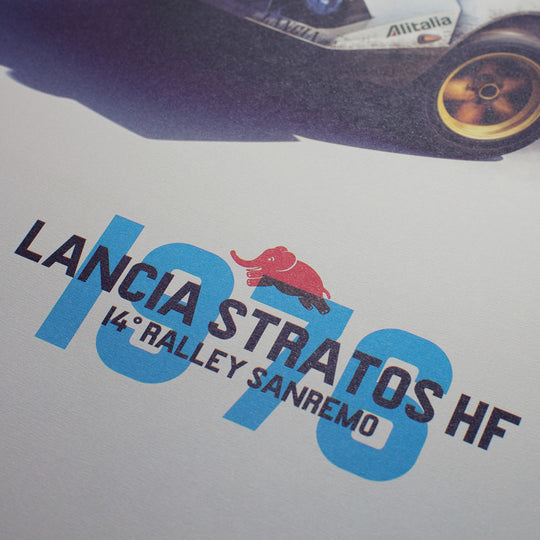 Lancia Stratos HF Alitalia - 1974 Sanremo White Print