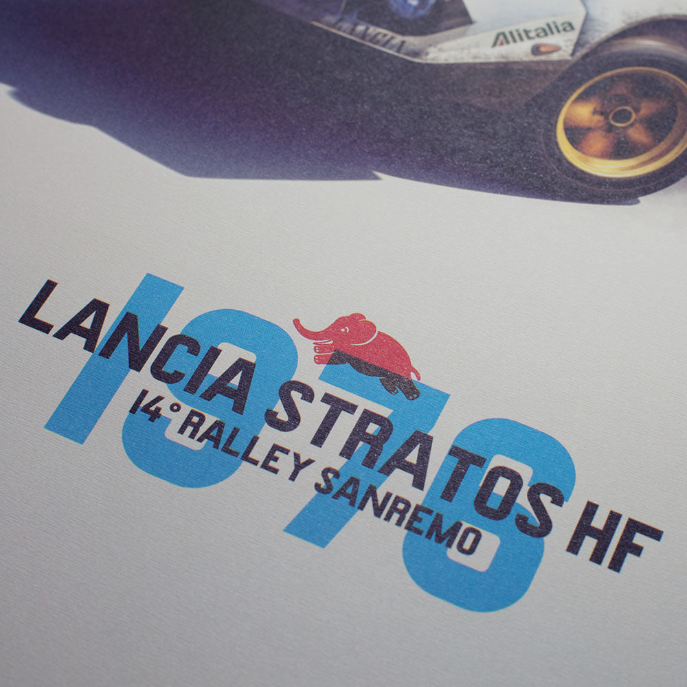 Lancia Stratos HF Alitalia - 1974 Sanremo White Print – Authentic