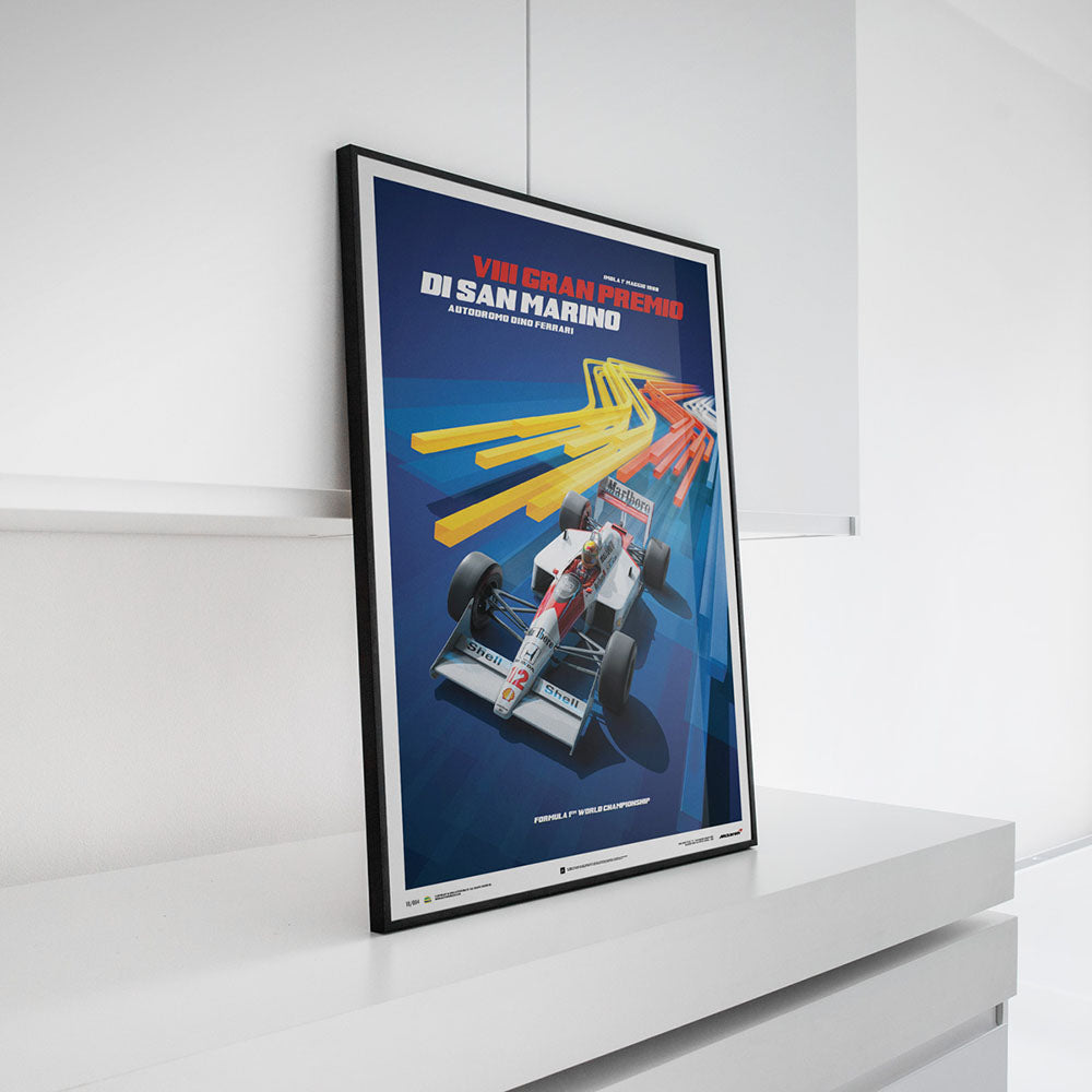 McLaren MP4/4 Ayrton Senna 1988 F1 World Champion (San Marino) Print
