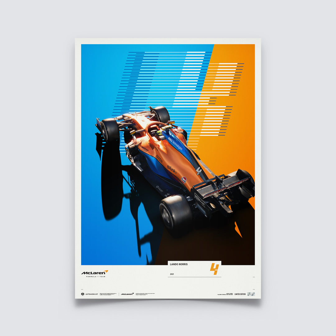 McLaren Formula 1 Team - Lando Norris - 2021 Limited Edition Print