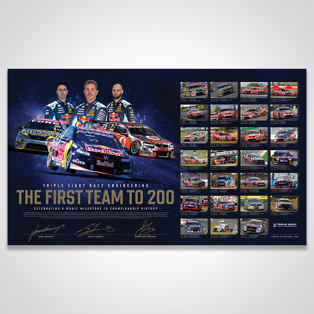 Triple Eight Race Engineering 'The First Team To 200' Signed Limited Edition Print