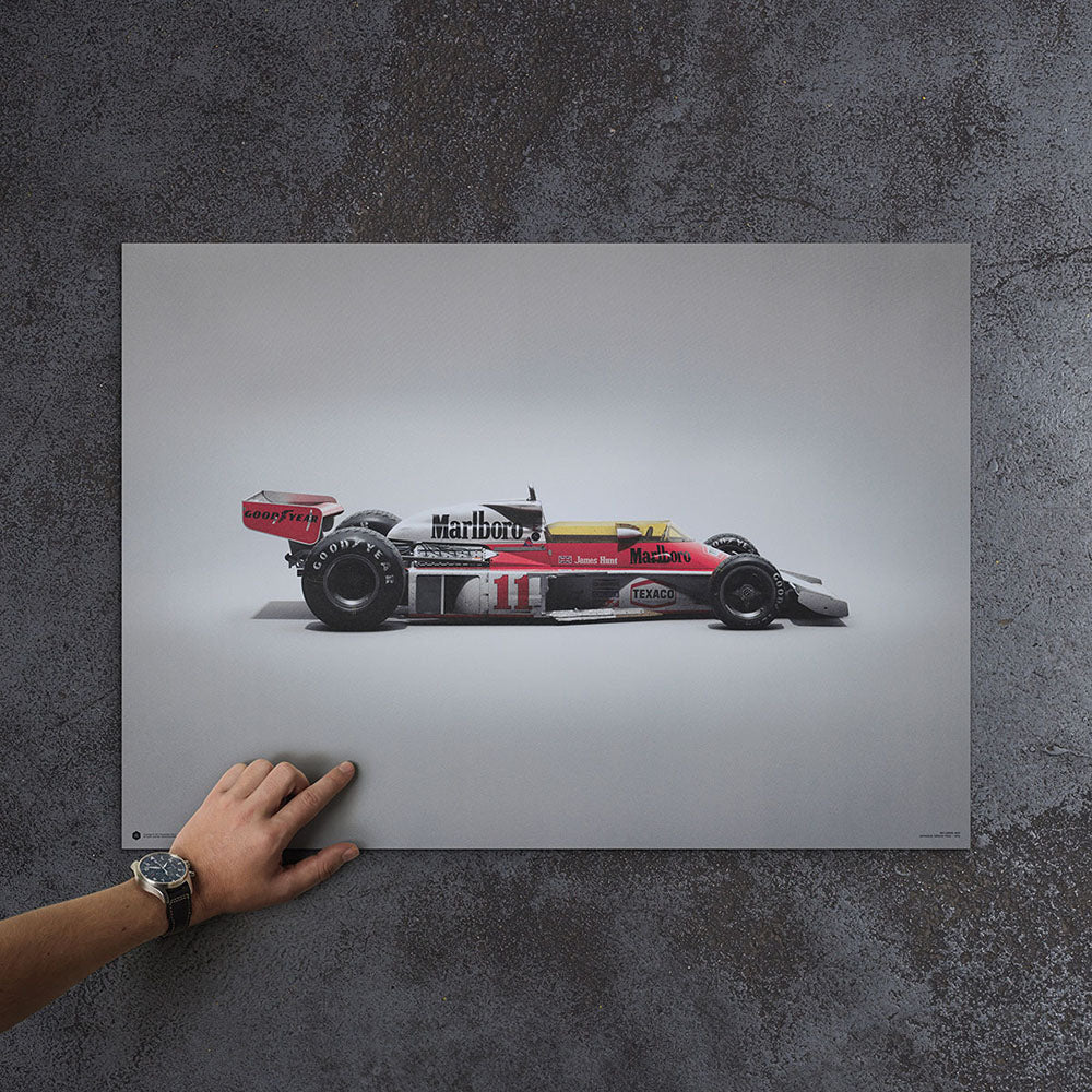 McLaren M23 James Hunt 1976 F1 World Champion Colours of Speed Print