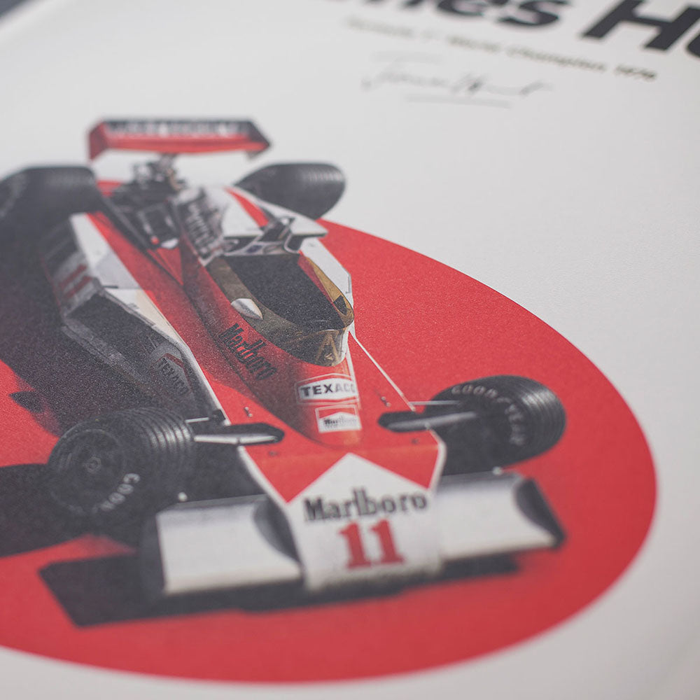McLaren M23 James Hunt 1976 F1 World Championship Winner - Japanese GP Print