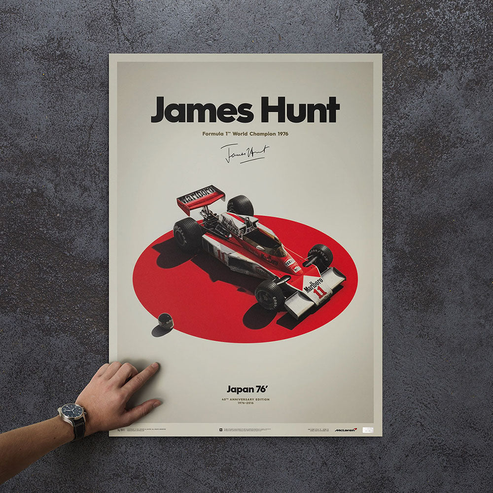 McLaren M23 James Hunt 1976 F1 World Championship Winner - Japanese GP Print