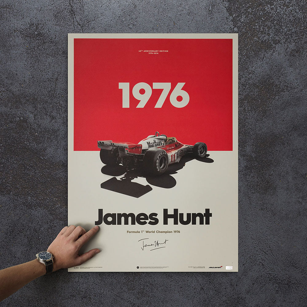 McLaren M23 James Hunt 1976 F1 World Championship Winner Print